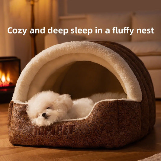 WinterDen™ – Warm Cat Cave House for Small & Medium Cats
