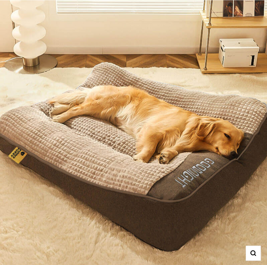 Large Thick Scratch-resistant Spine Protection Dog Cushion Bed