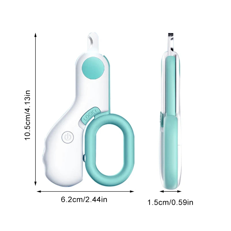 Professional Pet Nail Clipper LED Light Pet Nail Clipper Claw Grooming Scissors