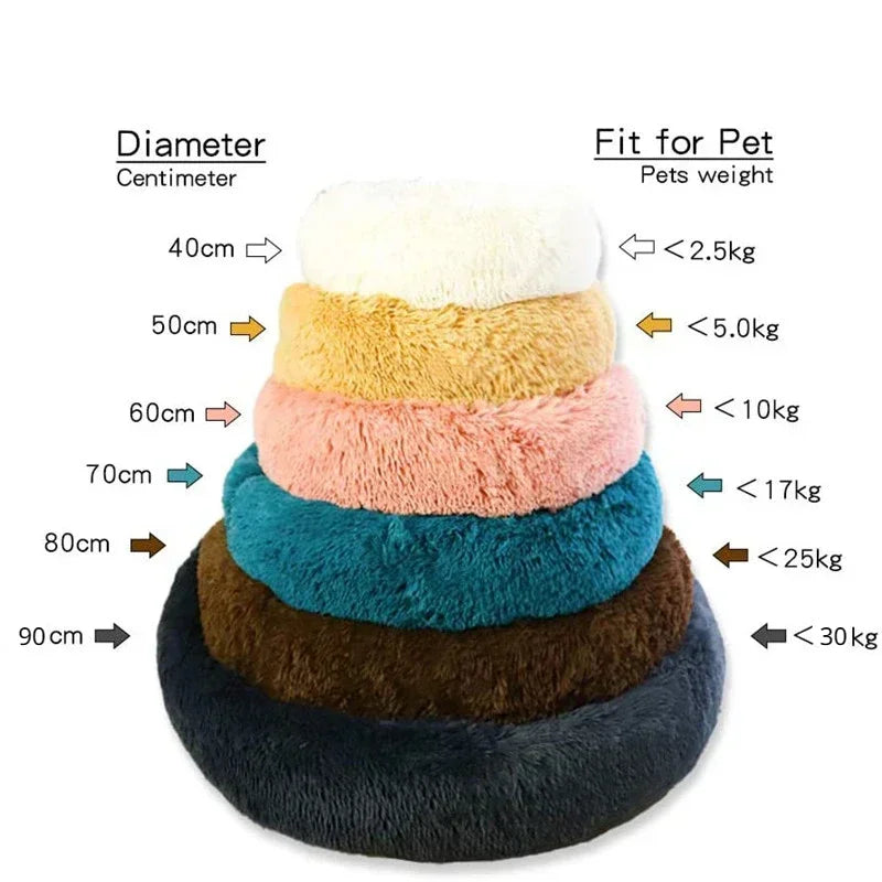 WhiskerCloud™ – Plush Donut Cat Bed, All-Size Friendly