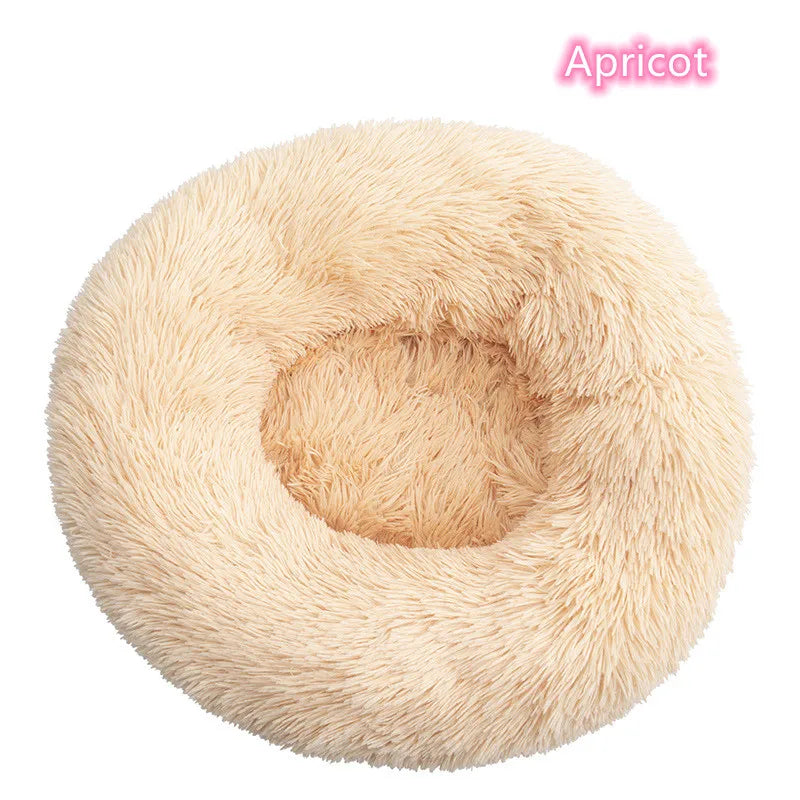 WhiskerCloud™ – Plush Donut Cat Bed, All-Size Friendly