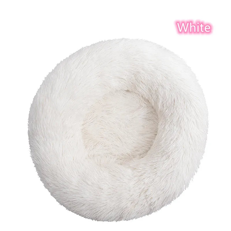 WhiskerCloud™ – Plush Donut Cat Bed, All-Size Friendly