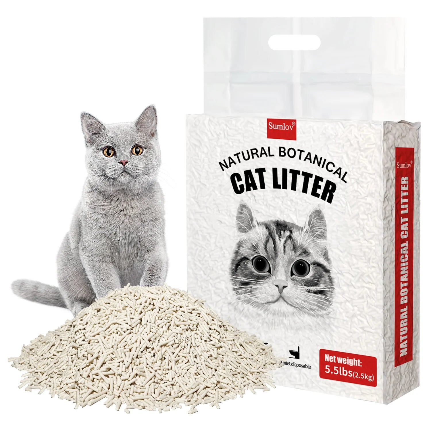 Sumlov Natural Tofu Cat Litter – Light Scent, Dust-Free