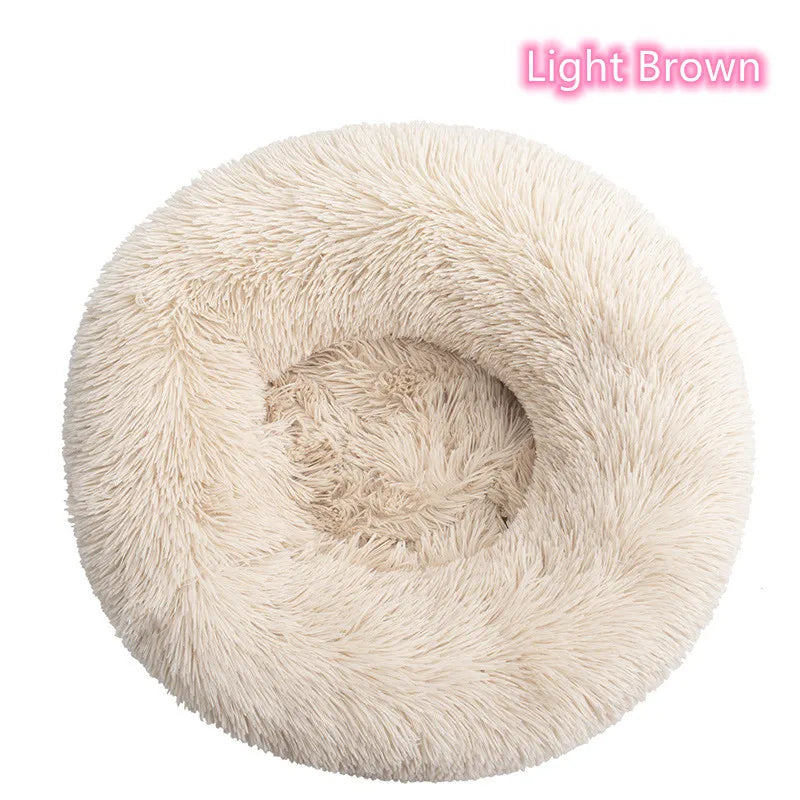 WhiskerCloud™ – Plush Donut Cat Bed, All-Size Friendly