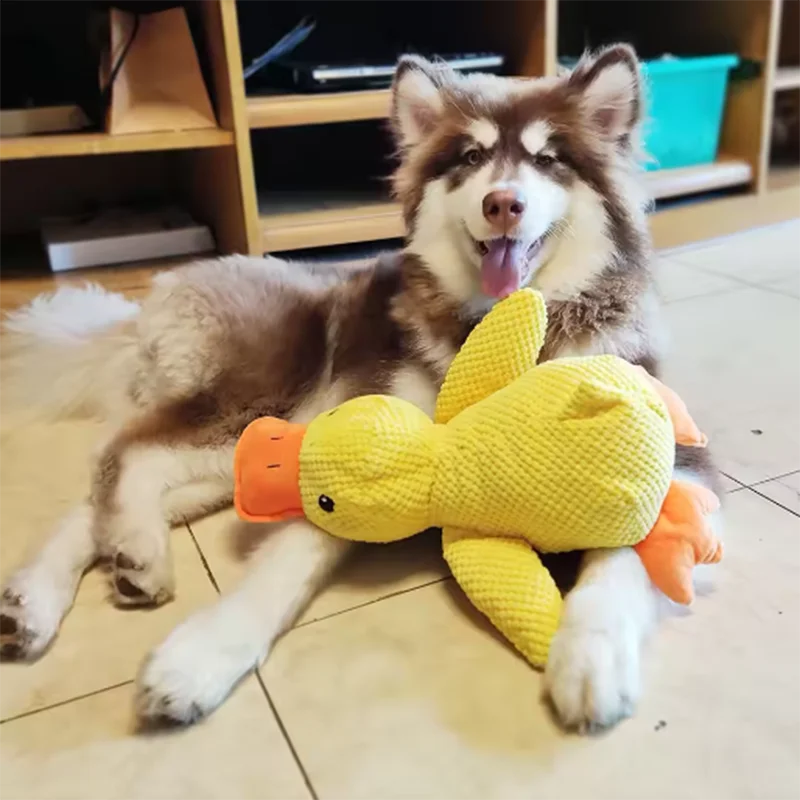 Bouncy Duck Bite Toy – Tough Plush for Grinding & Playtime