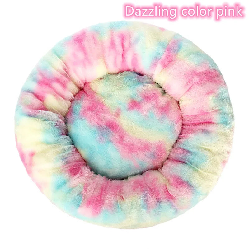 WhiskerCloud™ – Plush Donut Cat Bed, All-Size Friendly
