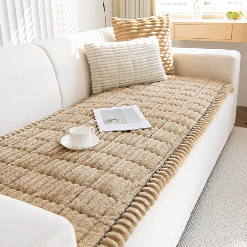 WarmStripe Quilted Sofa Pad