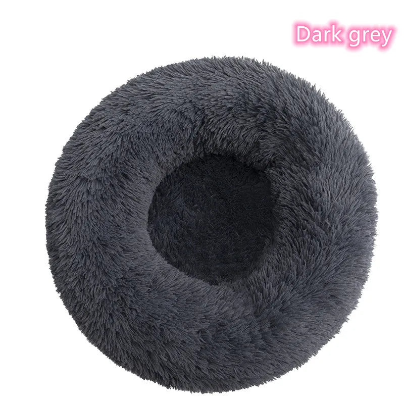 WhiskerCloud™ – Plush Donut Cat Bed, All-Size Friendly
