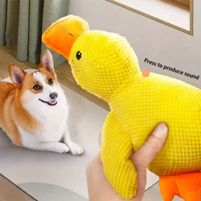 Bouncy Duck Bite Toy – Tough Plush for Grinding & Playtime