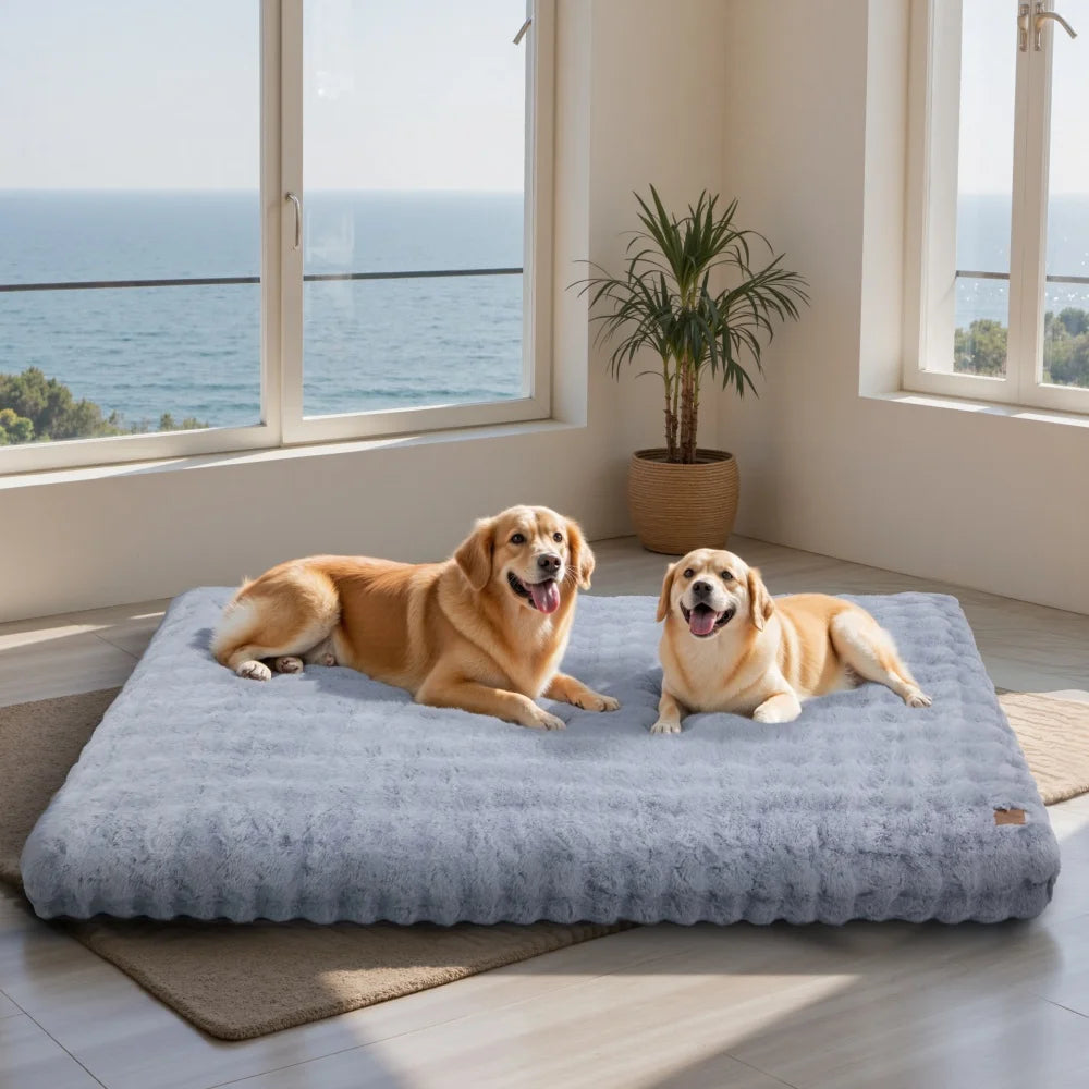 UltraPlush Crate Pad – Large Washable Dog Mattress
