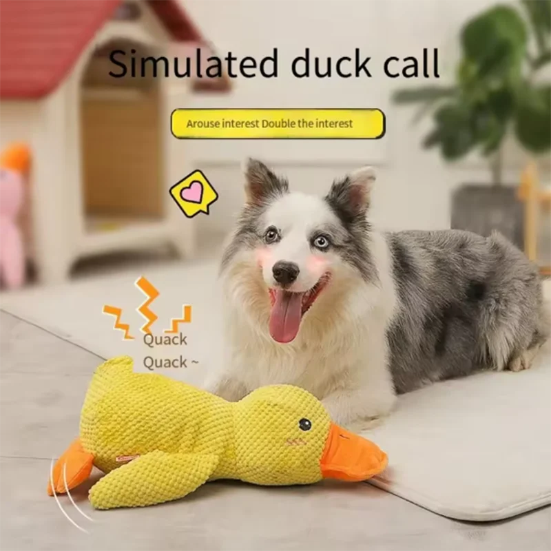 Bouncy Duck Bite Toy – Tough Plush for Grinding & Playtime