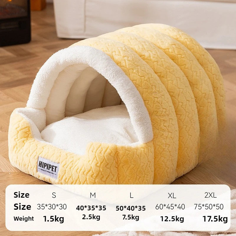 WinterDen™ – Warm Cat Cave House for Small & Medium Cats