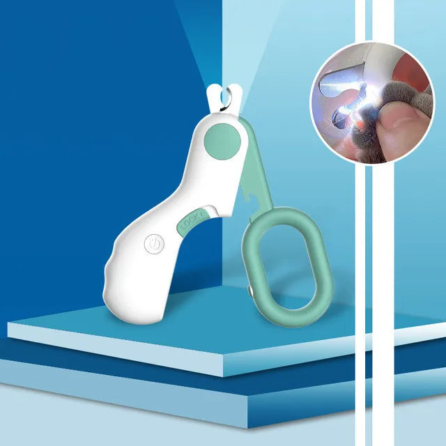 Professional Pet Nail Clipper LED Light Pet Nail Clipper Claw Grooming Scissors