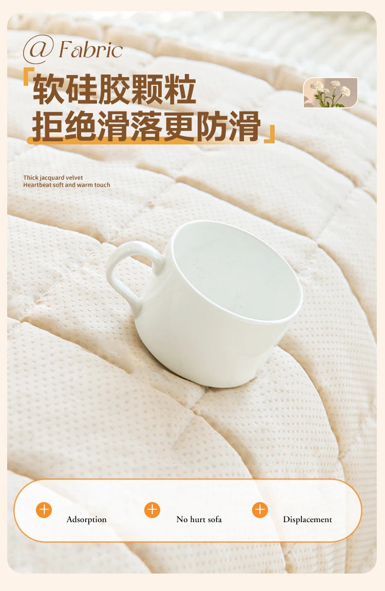 Corduroy Sofa Cushion Non-Slip Thickened Living Room Sofa Decorative Cover Cloth Warm Dust Soft Velvet Backrest Armrest Towels