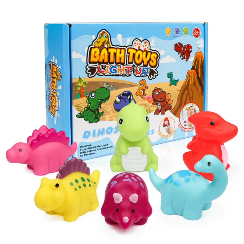 Light-up Bath Toys🦖🧜‍♀️for Kids 3-8, Glow in the Water 🌊✨