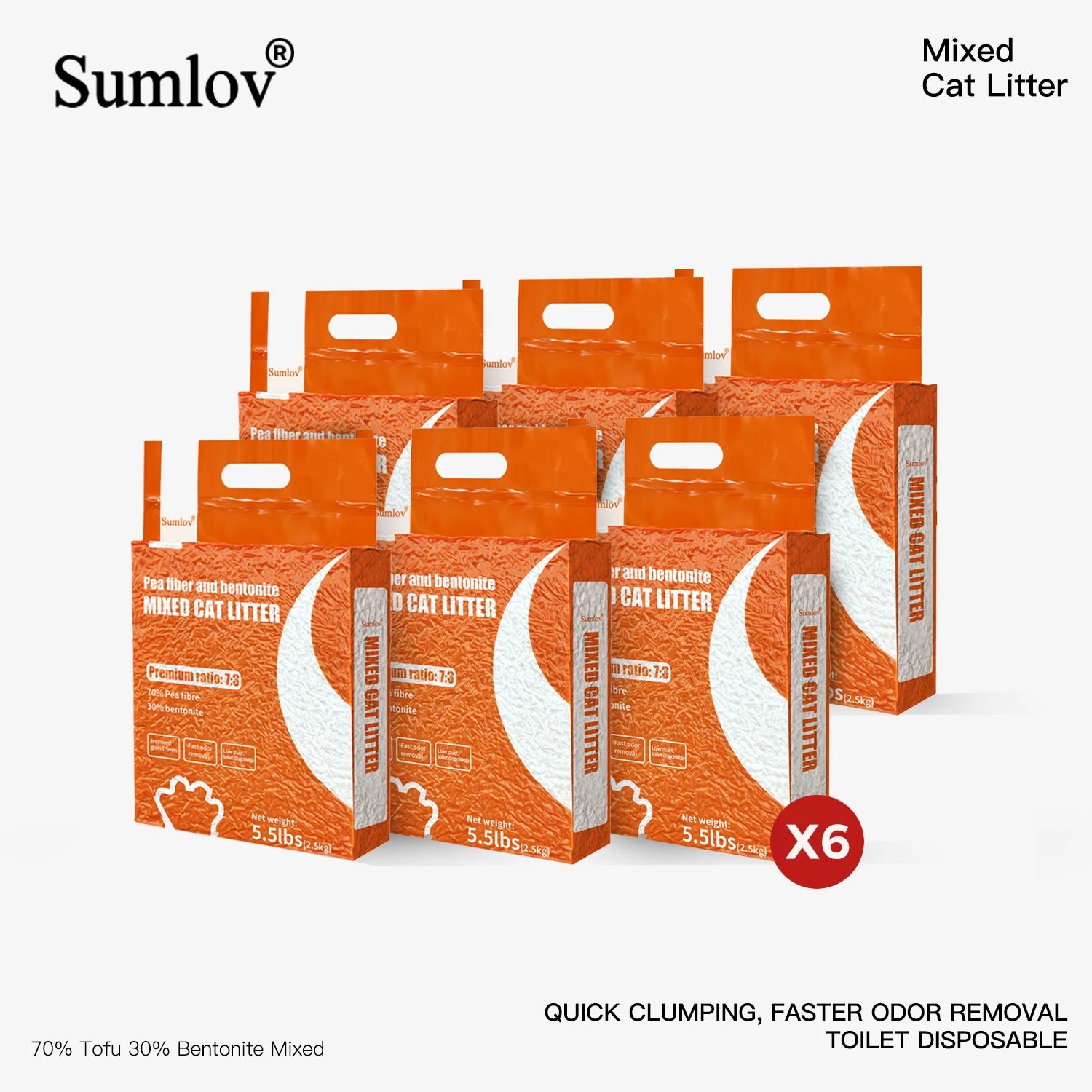Sumlov Mixed Tofu Cat Litter – Quick Clumping & Odor Control