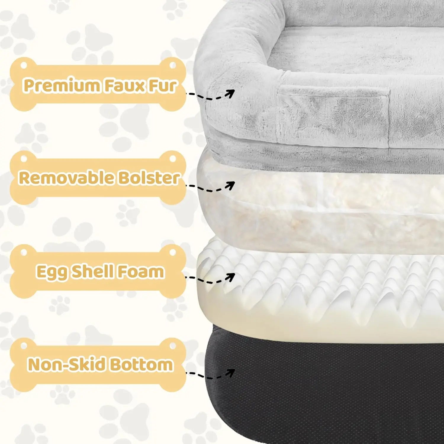 SnugglePod XL™ – Human-Sized Dog Bed with Waterproof Cover