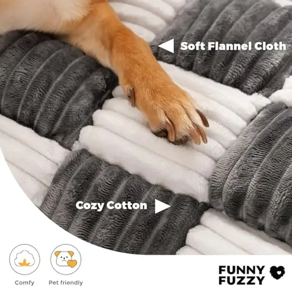 Cozy Plaid Washable Pet Couch Cover Mat