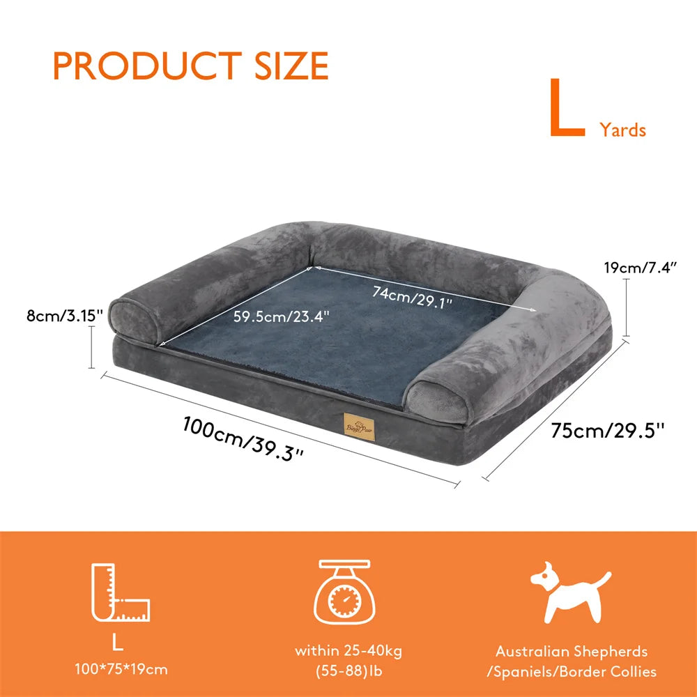 Large Calming Orthopedic Dog Sofa Bed