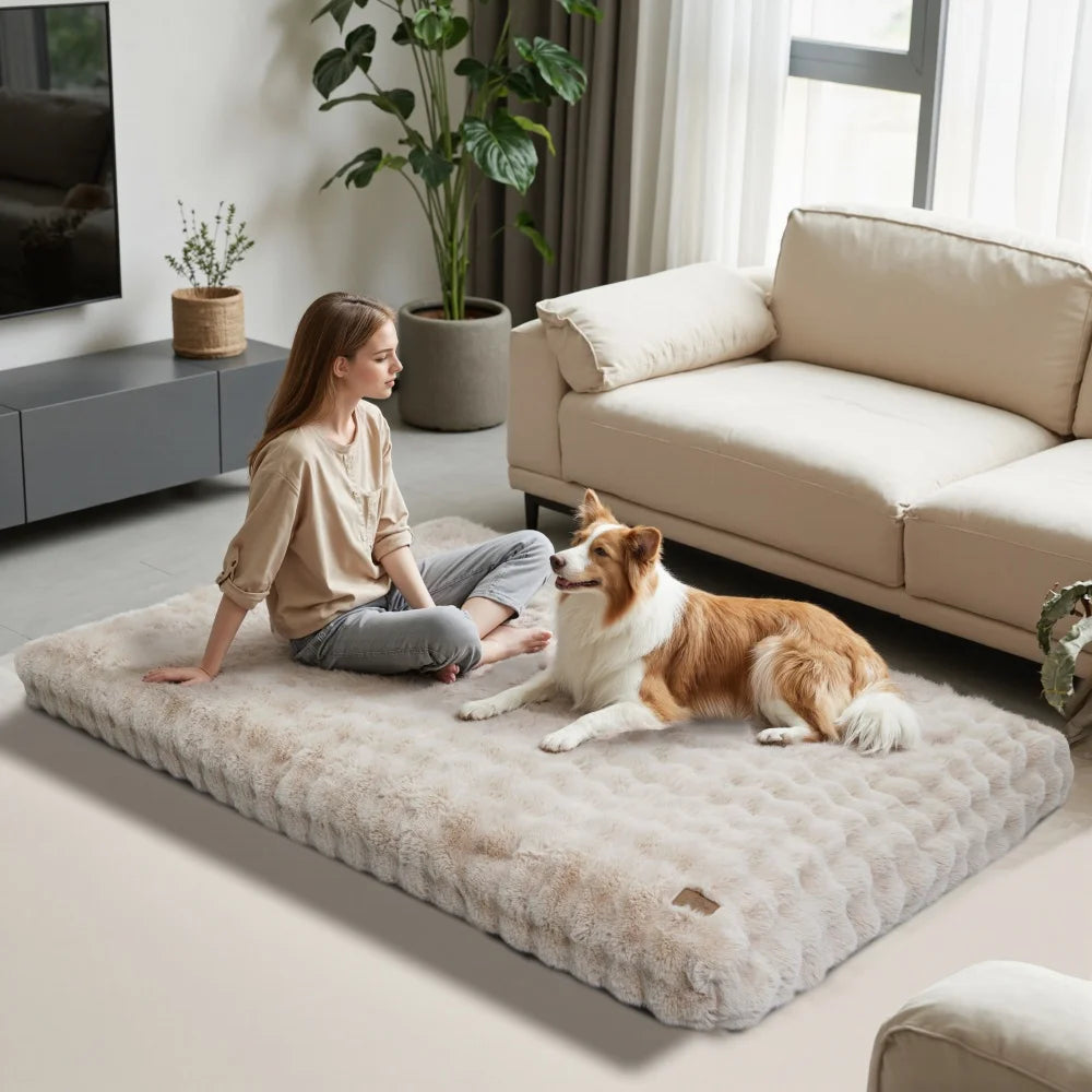 UltraPlush Crate Pad – Large Washable Dog Mattress