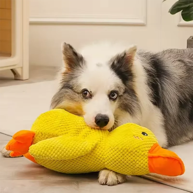Bouncy Duck Bite Toy – Tough Plush for Grinding & Playtime