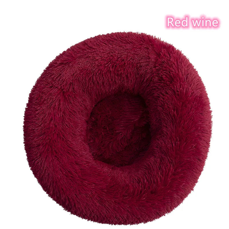 WhiskerCloud™ – Plush Donut Cat Bed, All-Size Friendly