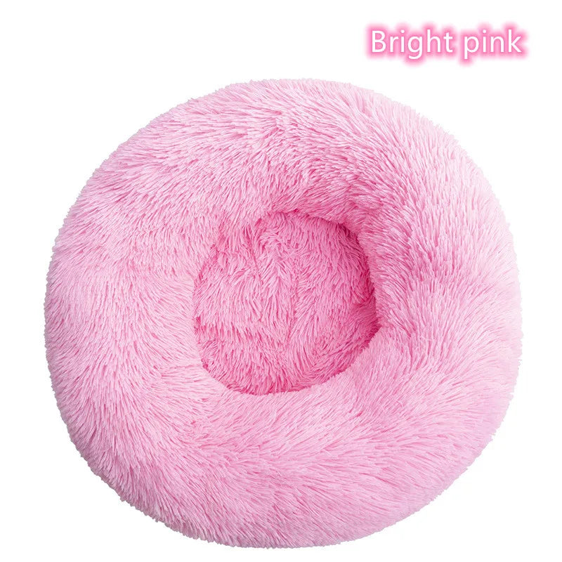 WhiskerCloud™ – Plush Donut Cat Bed, All-Size Friendly
