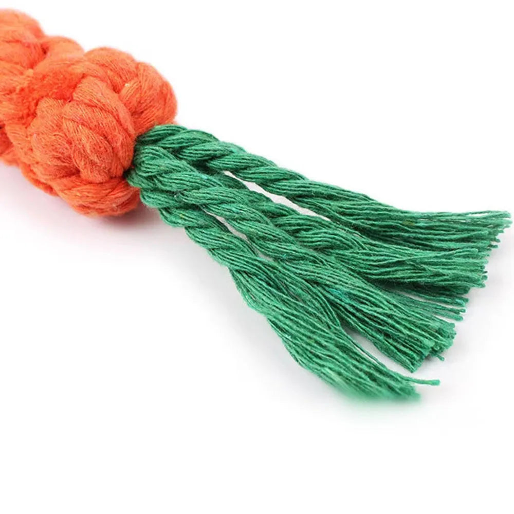 Carrot Chew Rope – Durable Teeth Cleaning Toy for Dogs