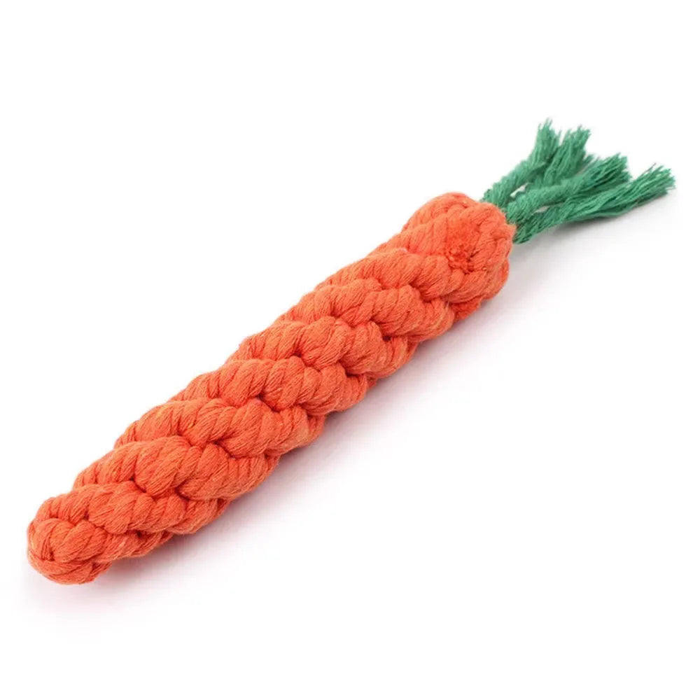 Carrot Chew Rope – Durable Teeth Cleaning Toy for Dogs