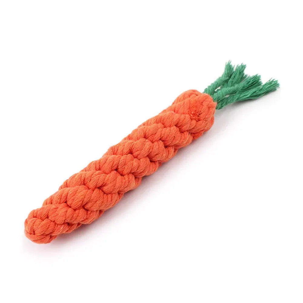 Carrot Chew Rope – Durable Teeth Cleaning Toy for Dogs