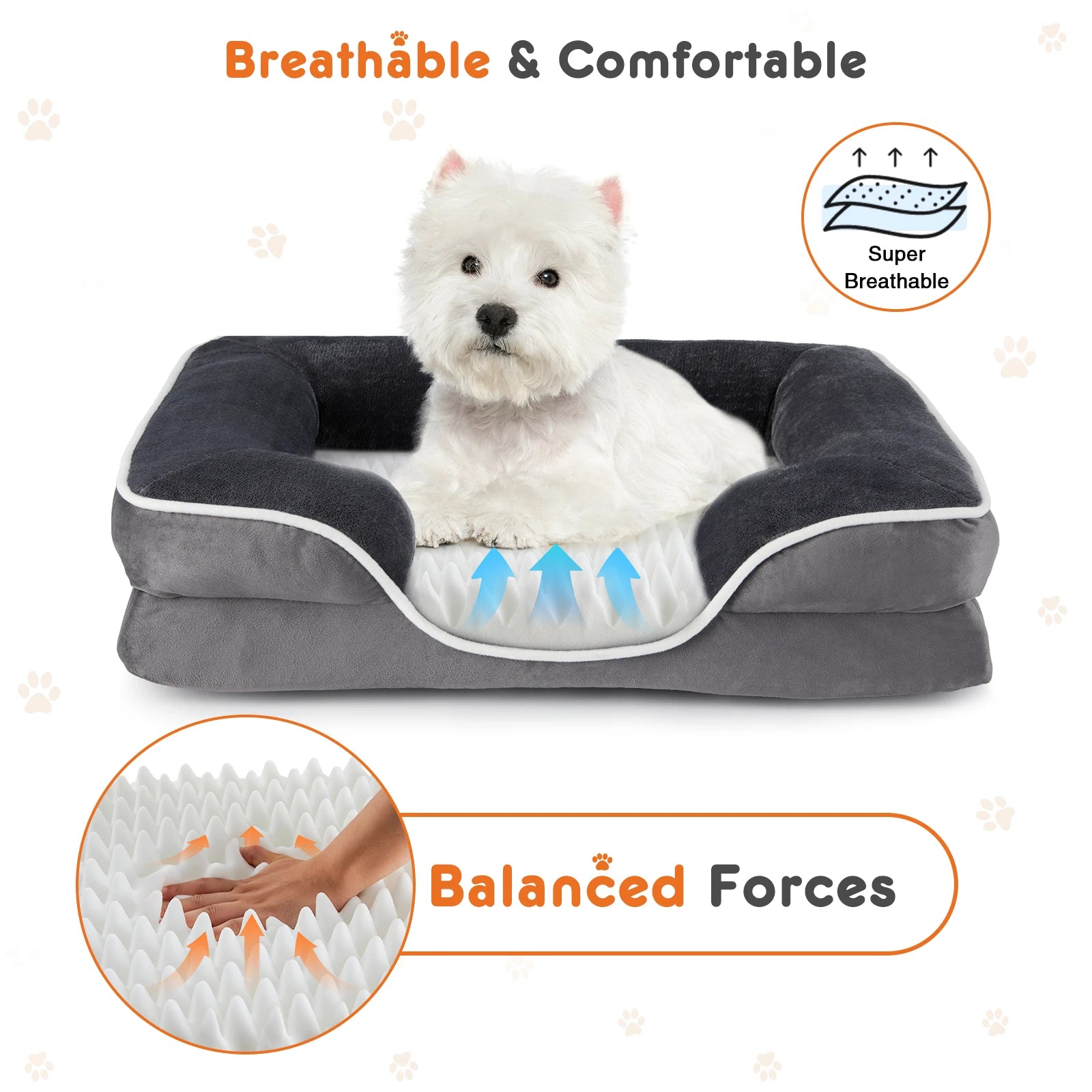 JHK ProForm™ – Orthopedic Dog Bed for Small Pets