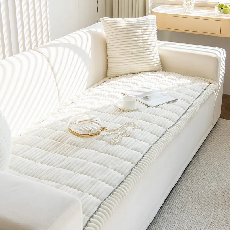 WarmStripe Quilted Sofa Pad