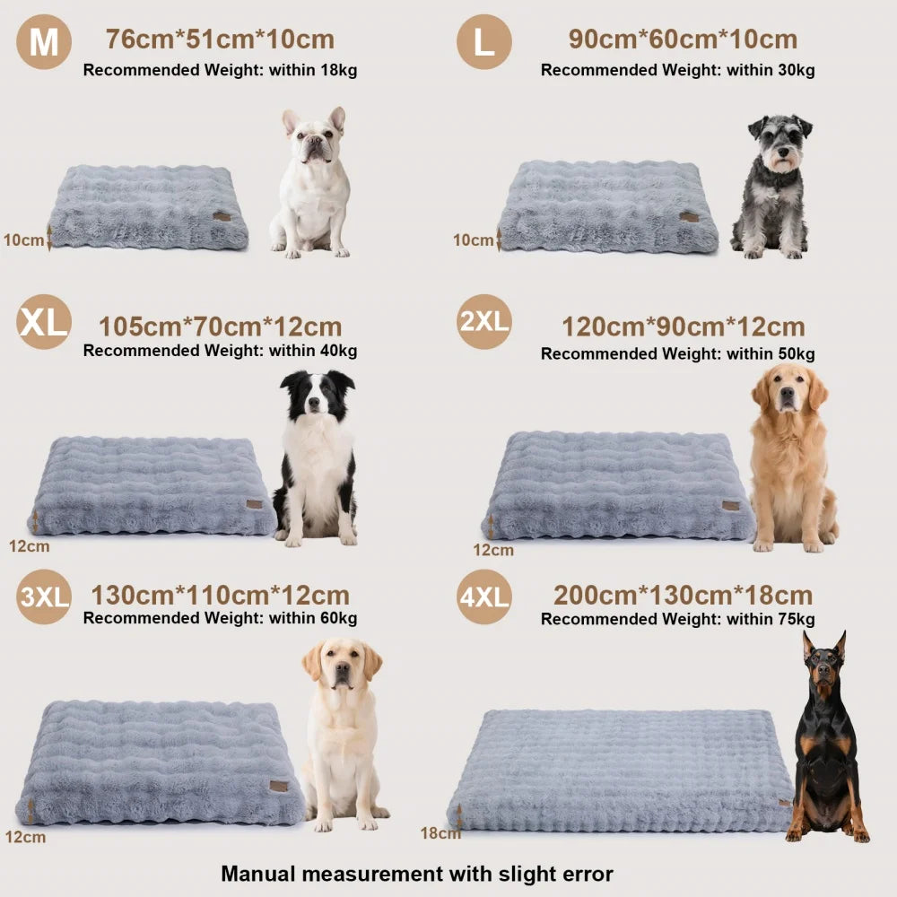 UltraPlush Crate Pad – Large Washable Dog Mattress