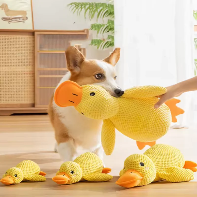 Bouncy Duck Bite Toy – Tough Plush for Grinding & Playtime