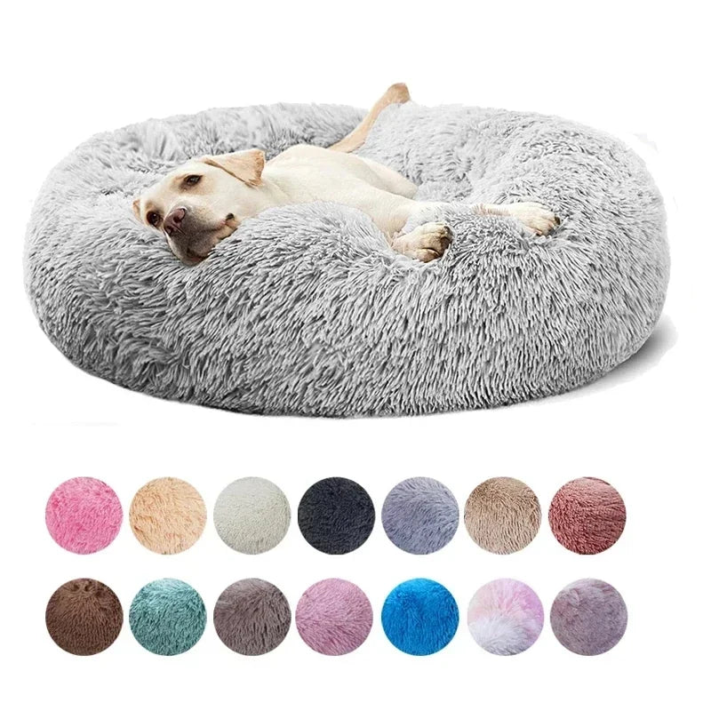 WhiskerCloud™ – Plush Donut Cat Bed, All-Size Friendly