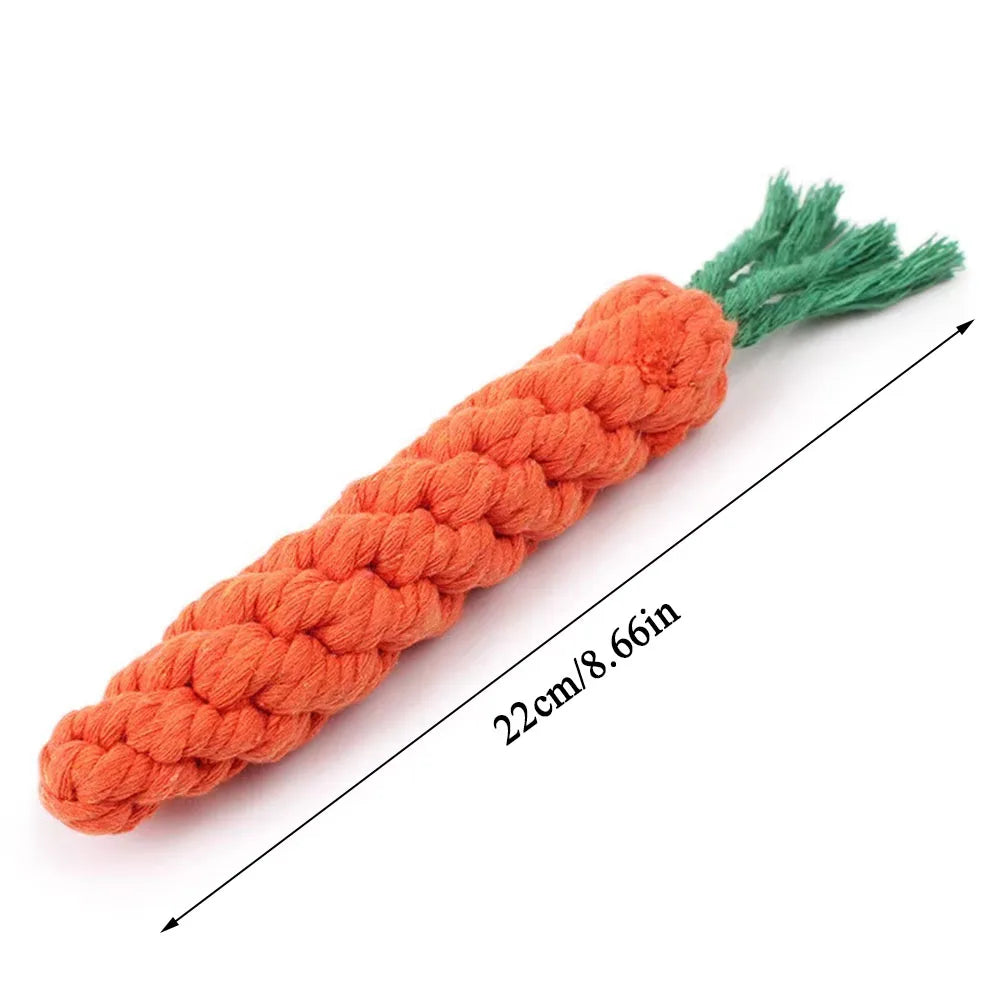 Carrot Chew Rope – Durable Teeth Cleaning Toy for Dogs