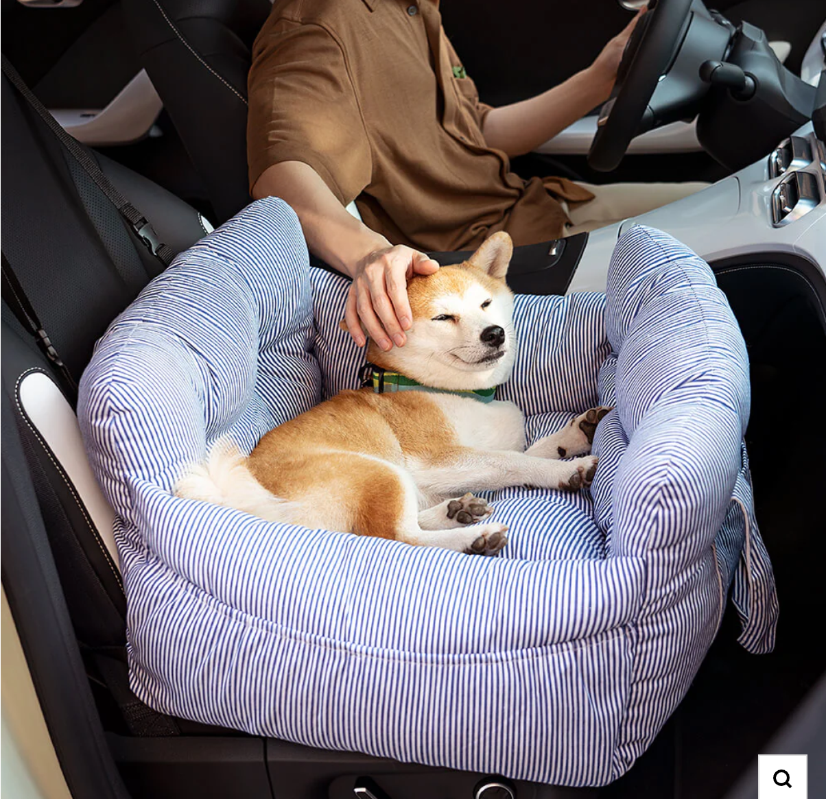 Portable Leisure Outing Pet Bolster Large Dog Car Seat Bed