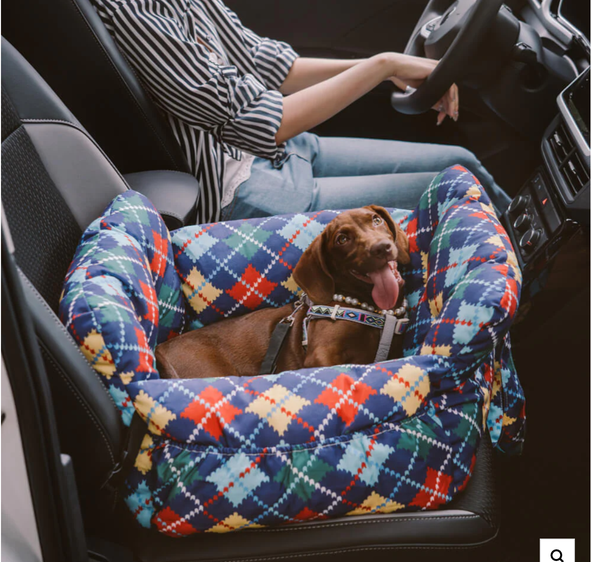 Portable Leisure Outing Pet Bolster Large Dog Car Seat Bed