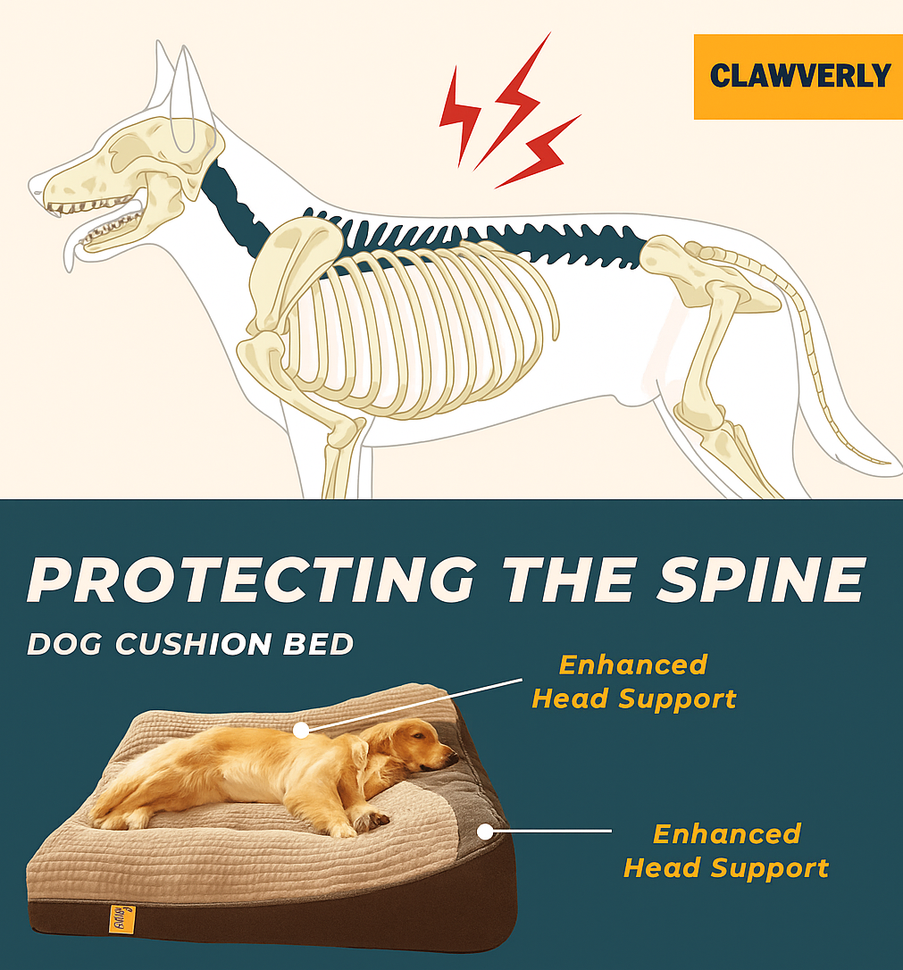 Large Thick Scratch-resistant Spine Protection Dog Cushion Bed