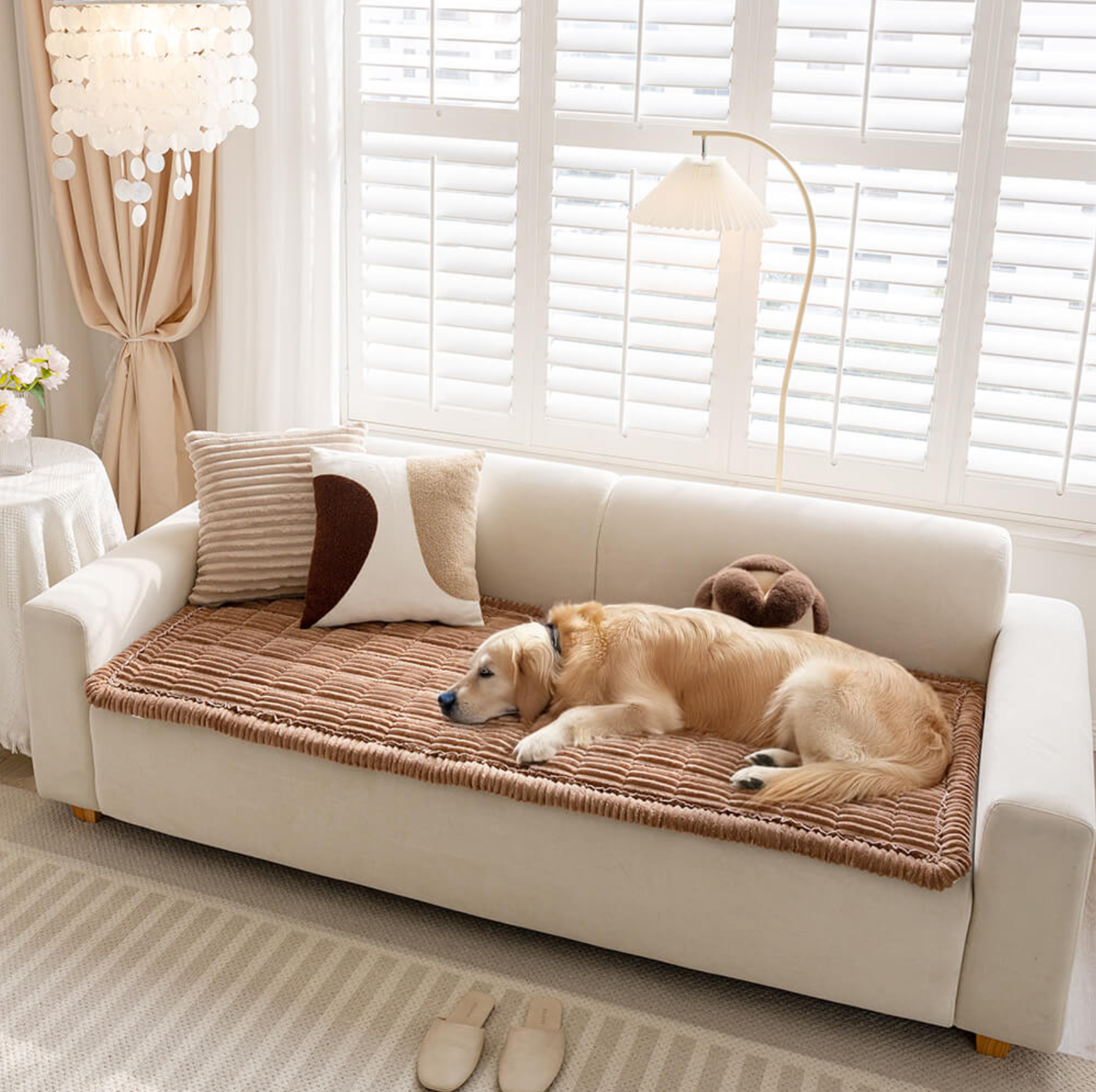 WarmStripe Quilted Sofa Pad