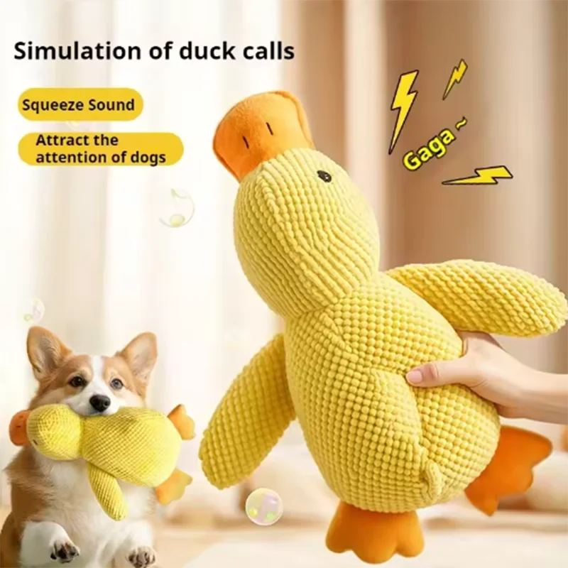 Bouncy Duck Bite Toy – Tough Plush for Grinding & Playtime