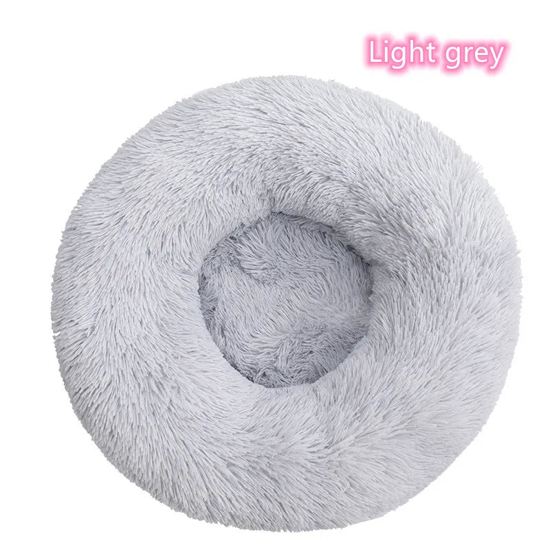 WhiskerCloud™ – Plush Donut Cat Bed, All-Size Friendly