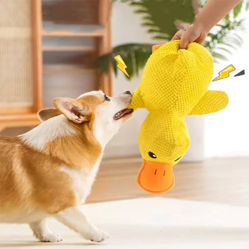 Bouncy Duck Bite Toy – Tough Plush for Grinding & Playtime
