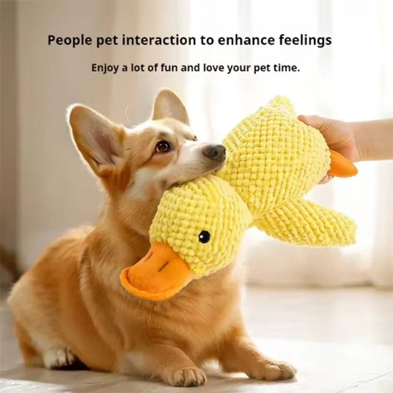 Bouncy Duck Bite Toy – Tough Plush for Grinding & Playtime
