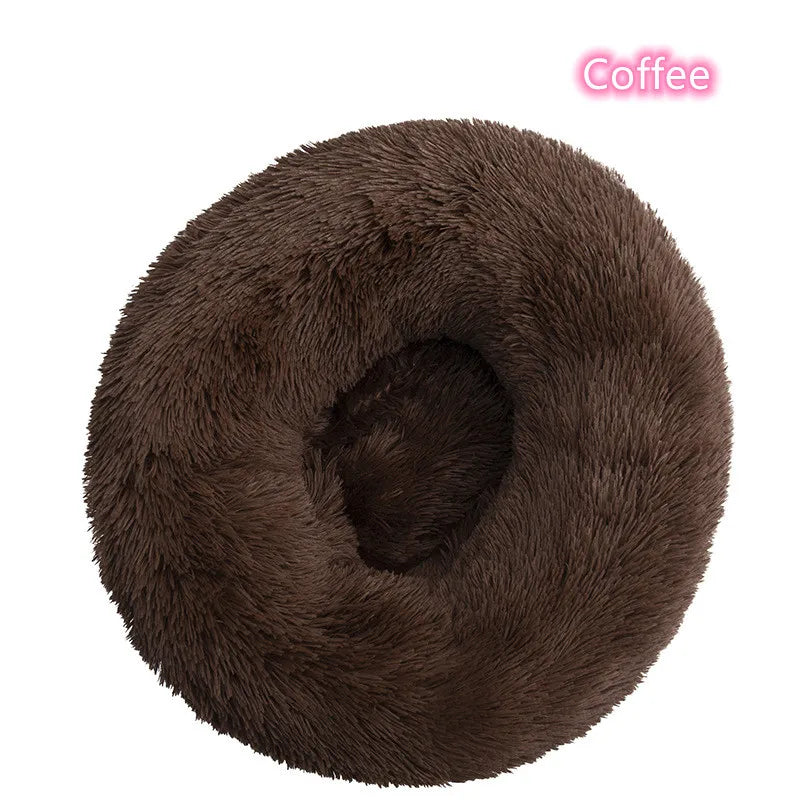 WhiskerCloud™ – Plush Donut Cat Bed, All-Size Friendly