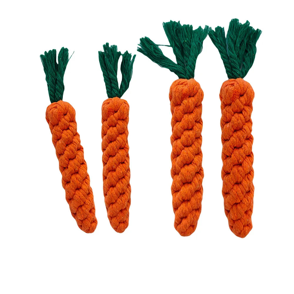 Carrot Chew Rope – Durable Teeth Cleaning Toy for Dogs