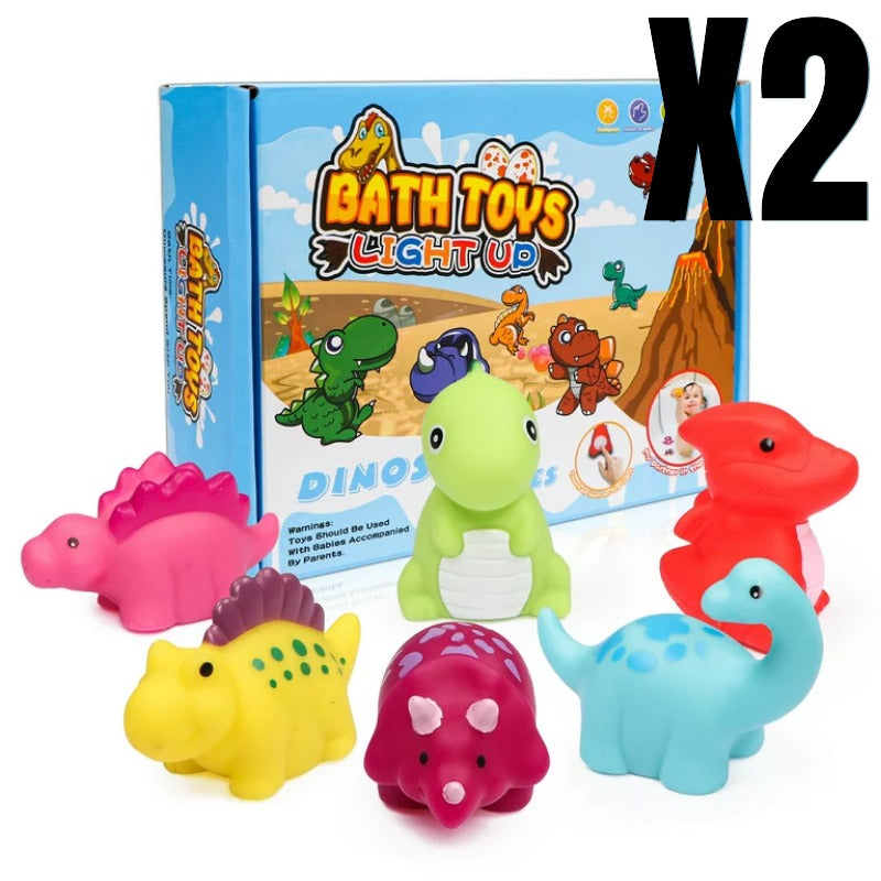 Light-up Bath Toys🦖🧜‍♀️for Kids 3-8, Glow in the Water 🌊✨