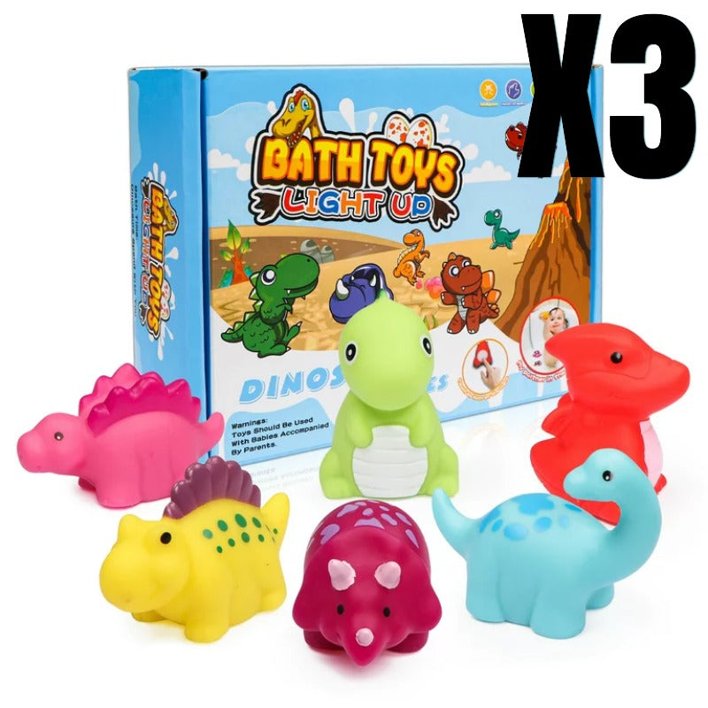 Light-up Bath Toys🦖🧜‍♀️for Kids 3-8, Glow in the Water 🌊✨